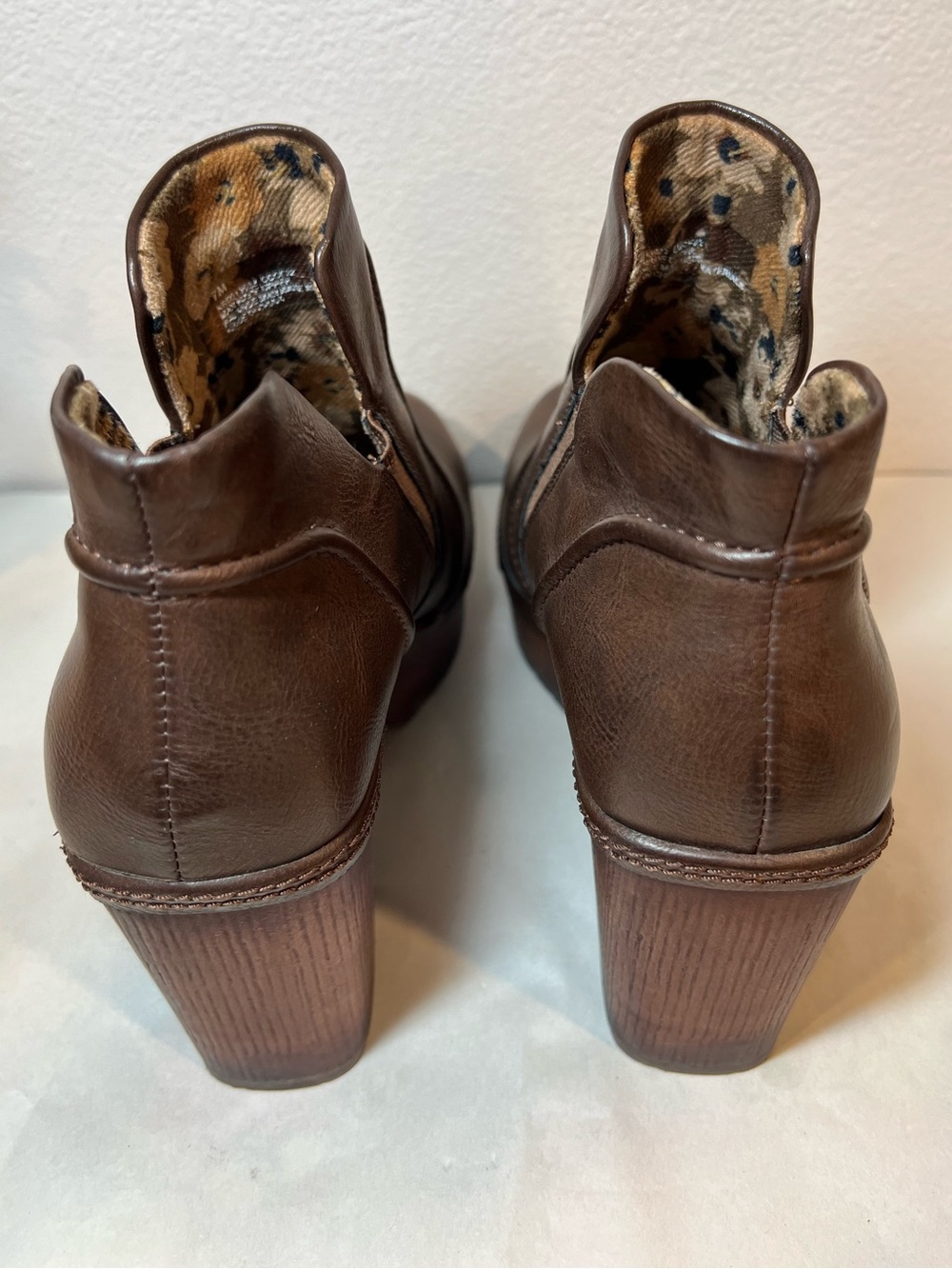Korks Brown Platform Ankle Boots | Chunky | Boho Hippie 70s Chic | NWOT - Picture 7 of 12